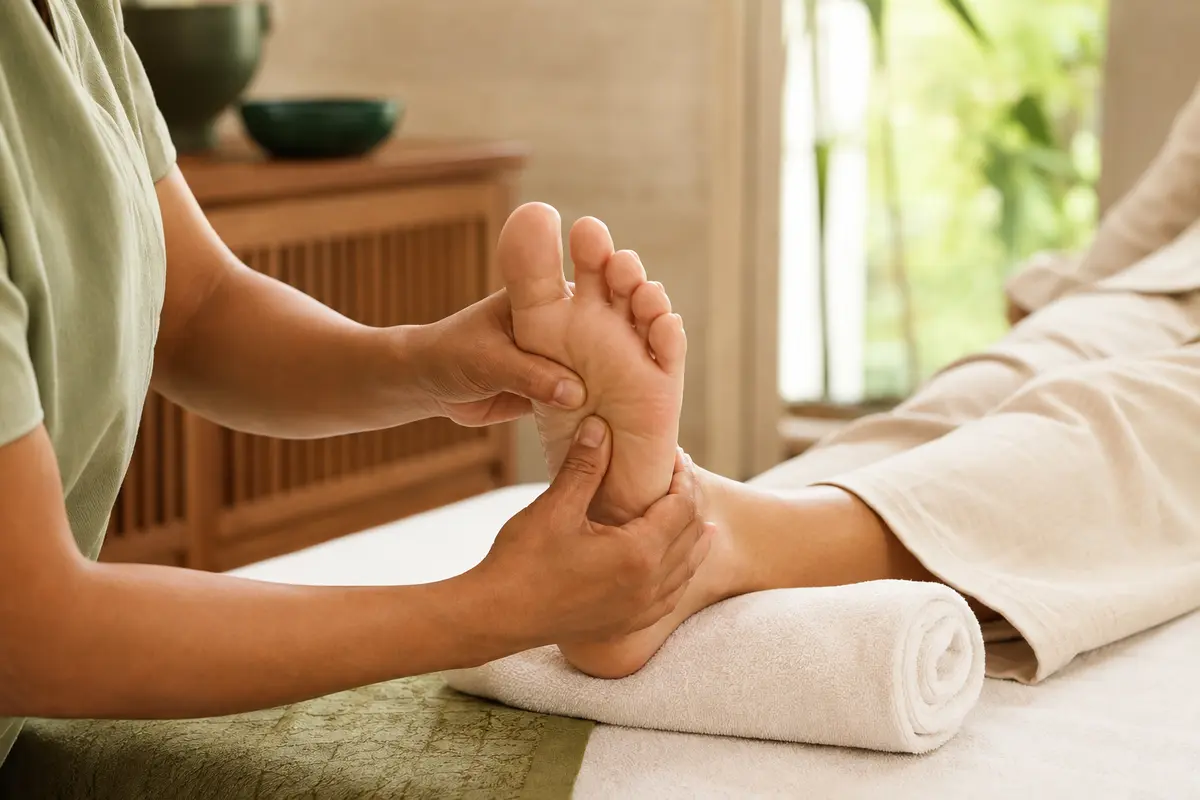 Foot reflexology seating area